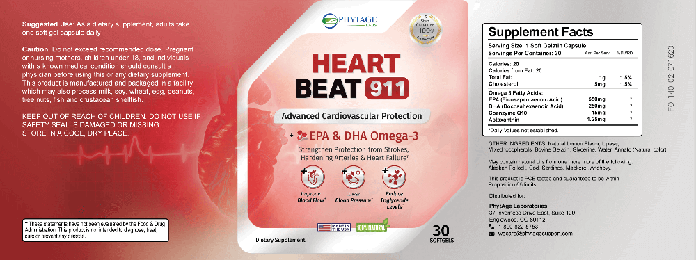 heart beat 911 label