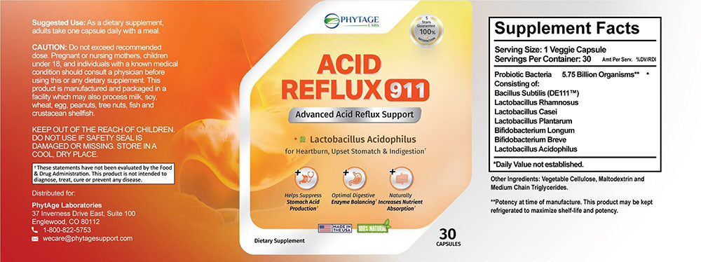 acid reflux 911 ingredients