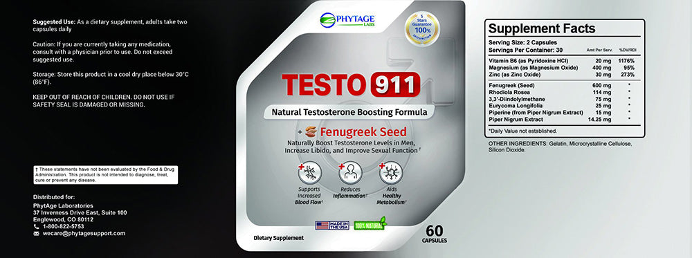 Testochews Label Testo 911 – Phytage Labs