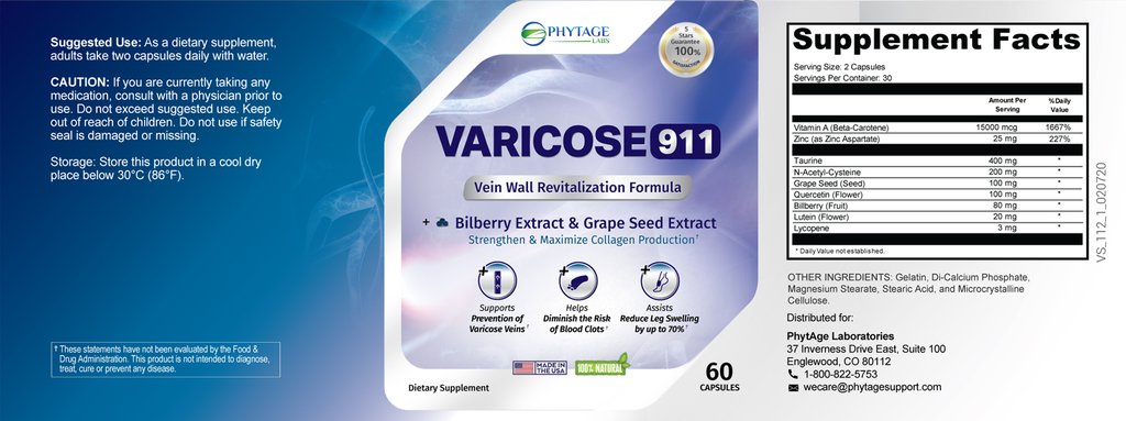 varicose 911 ingredients